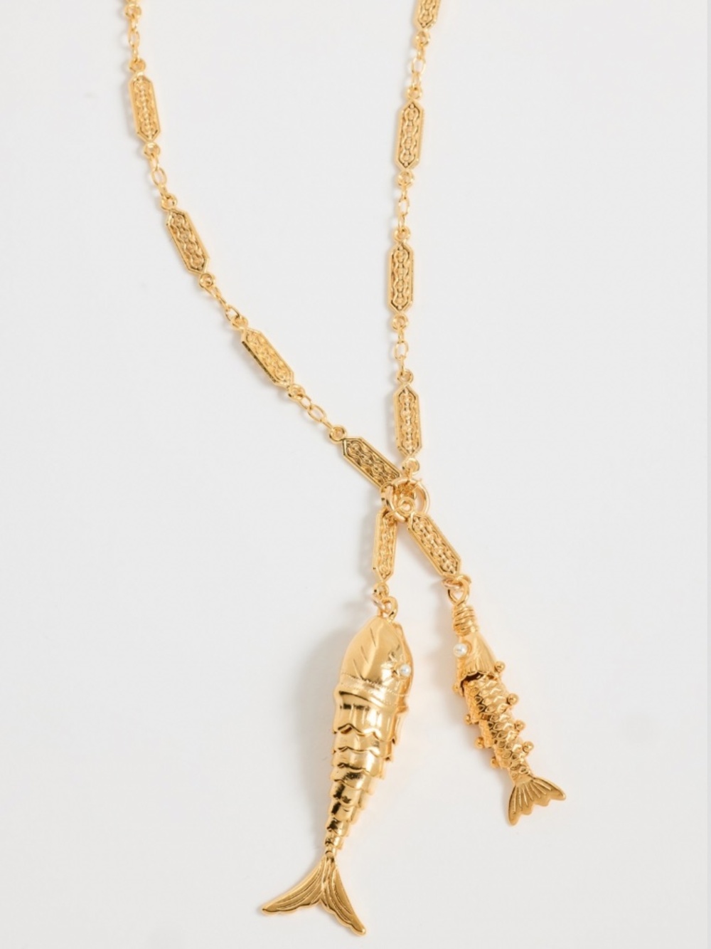 Brinker and Eliza Great Point fish necklace